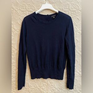 Ann Taylor Factory Navy Blue Sweater Top